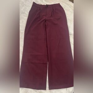 SO Women's Wide Leg Burgundy Pants